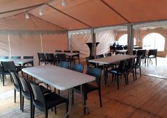 voor communiefeest of lentefeest,huur deze tent, wij leveren het volgende